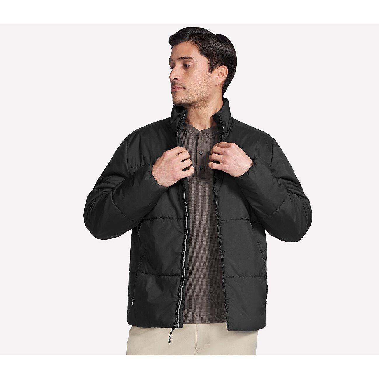 Veste Skechers GO SHIELD Cozy Fit Traverse Down Jacket, Noir, Hommes 4/5