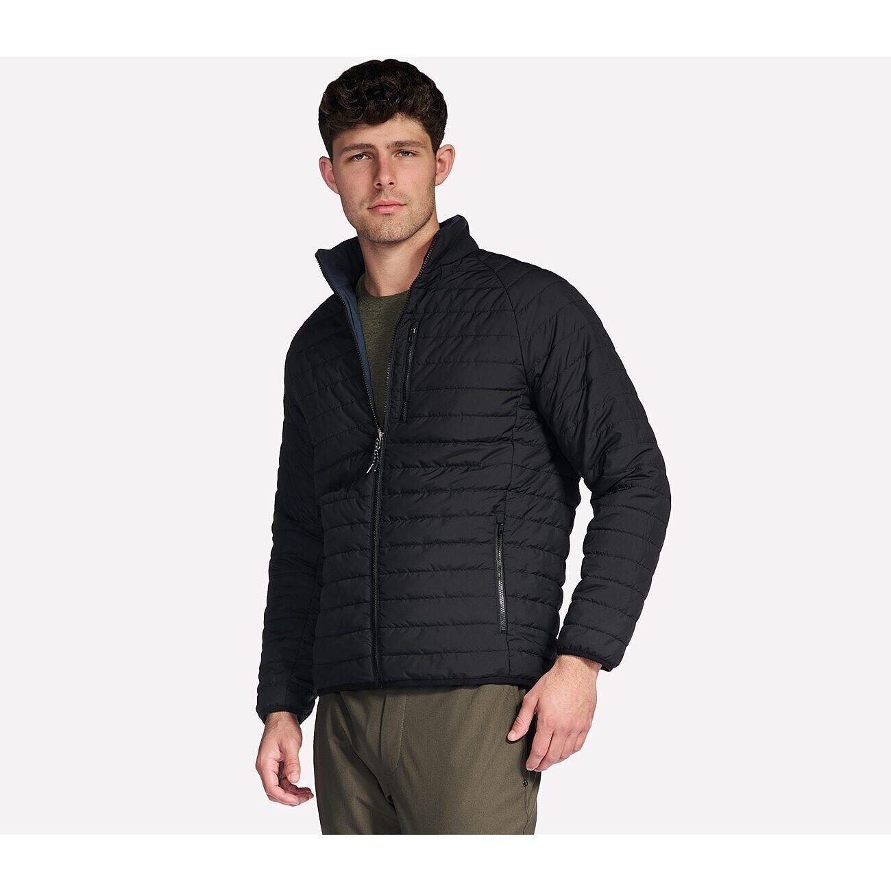 Veste Skechers GO SHIELD Cozy Fit Altitude Reversible, Noir, Hommes 4/5