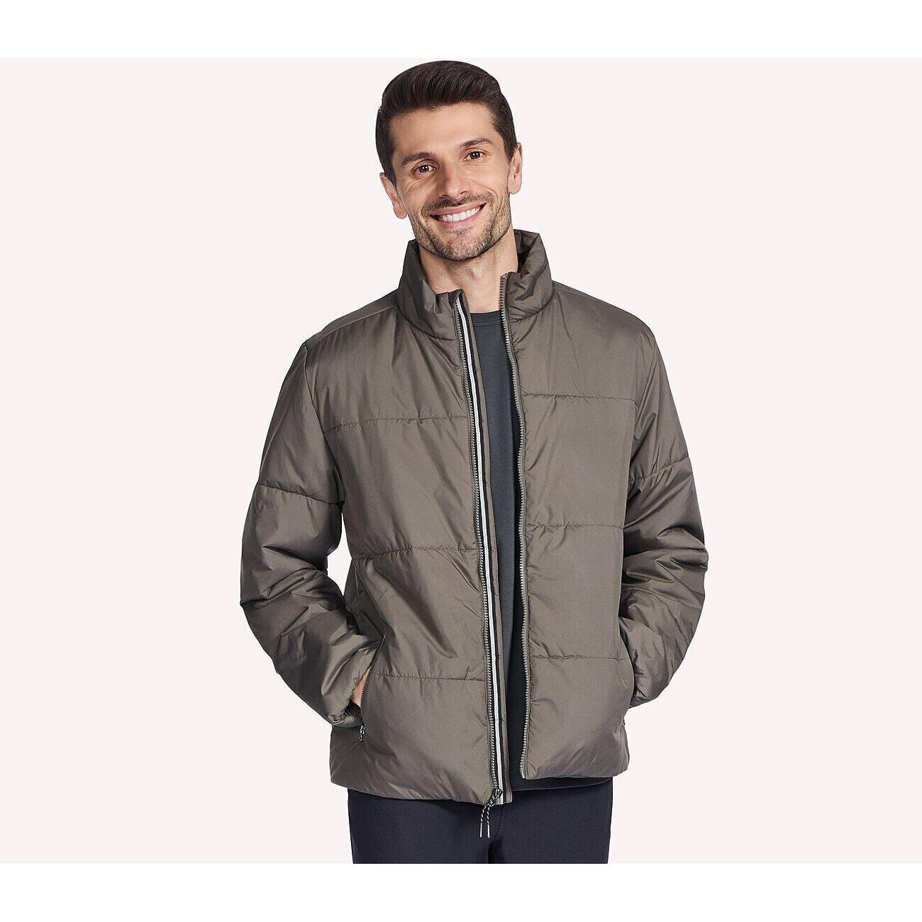 Veste Skechers GO SHIELD Cozy Fit Traverse Down Jacket, Gris, Hommes 5/5