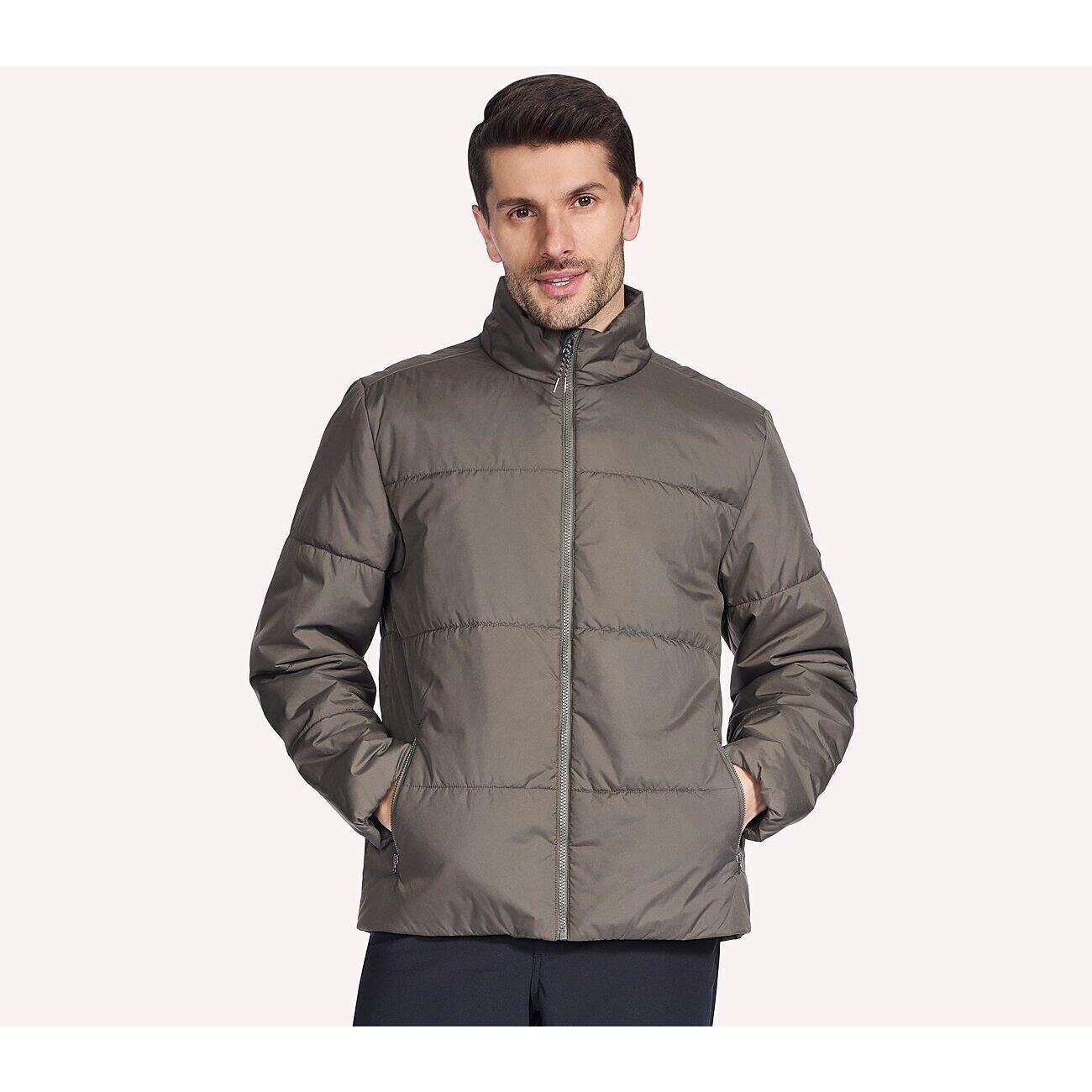 Veste Skechers GO SHIELD Cozy Fit Traverse Down Jacket, Gris, Hommes 4/5