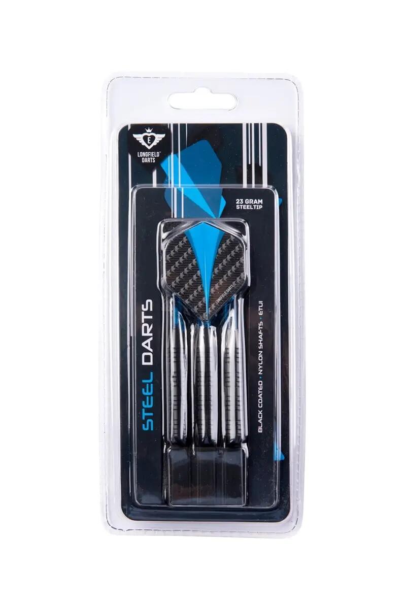 Conjunto de 3 dardos Steeltip Longfield (peso 23g) em estojo 5/5