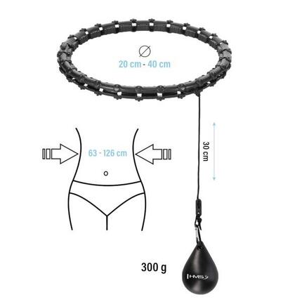 Hula-hoop-reifen mit massagepunkten und schwerkraftball Übergröße hhw11 HMS