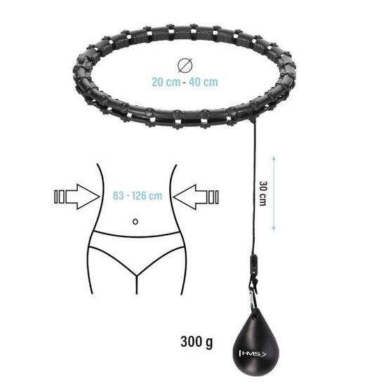 Hula-hoop-reifen mit massagepunkten und schwerkraftball Übergröße hhw11 HMS