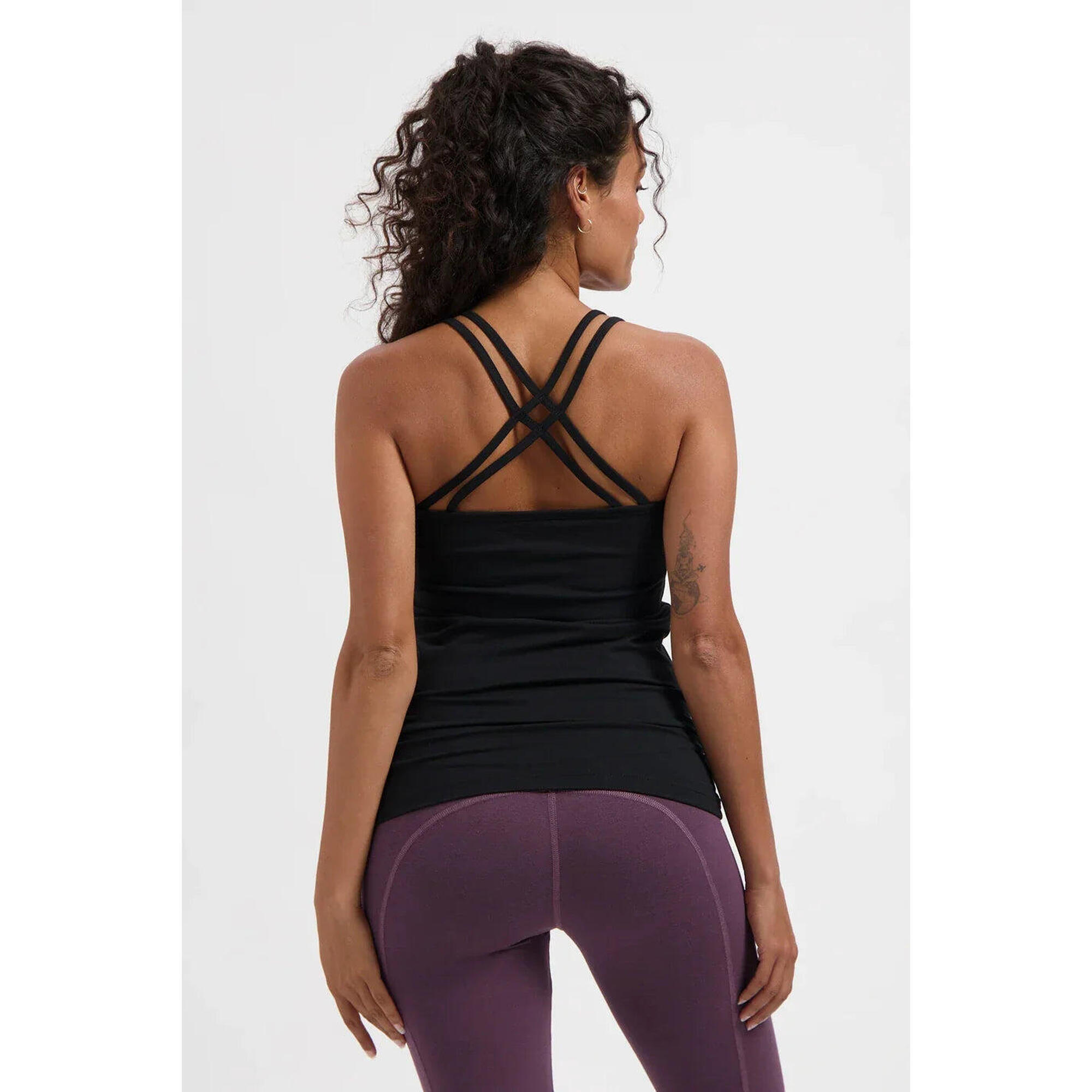 Urban Goddess - Top De Yoga Et Pilates En Bambou Lyrais - Noir Onyx - Débardeur - Noir - Decathlon