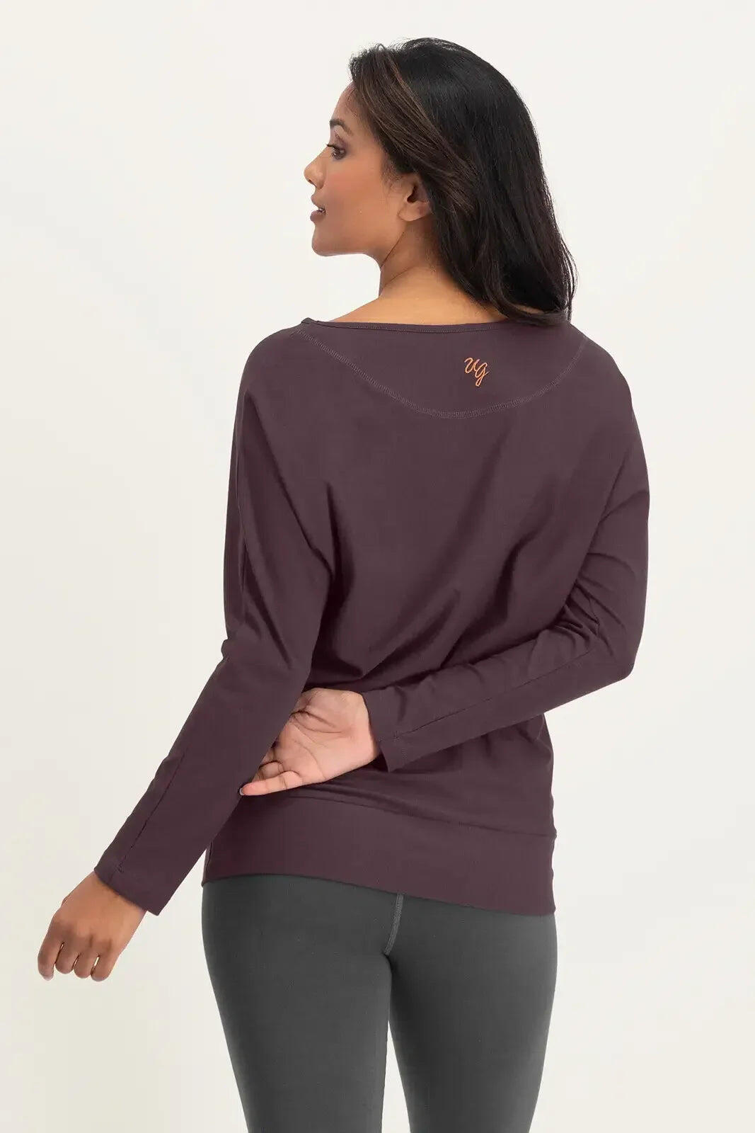 Chemise de Yoga à manches longues Budhi, manche chauve-souris - Volet Baie 1/5