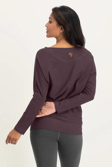 Loosefit batwing Budhi Longsleeve Yoga en Pilates Shirt - Berry
