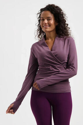 Ishtar - Elegant longsleeve Yoga en Pilates Top - Bordeaux