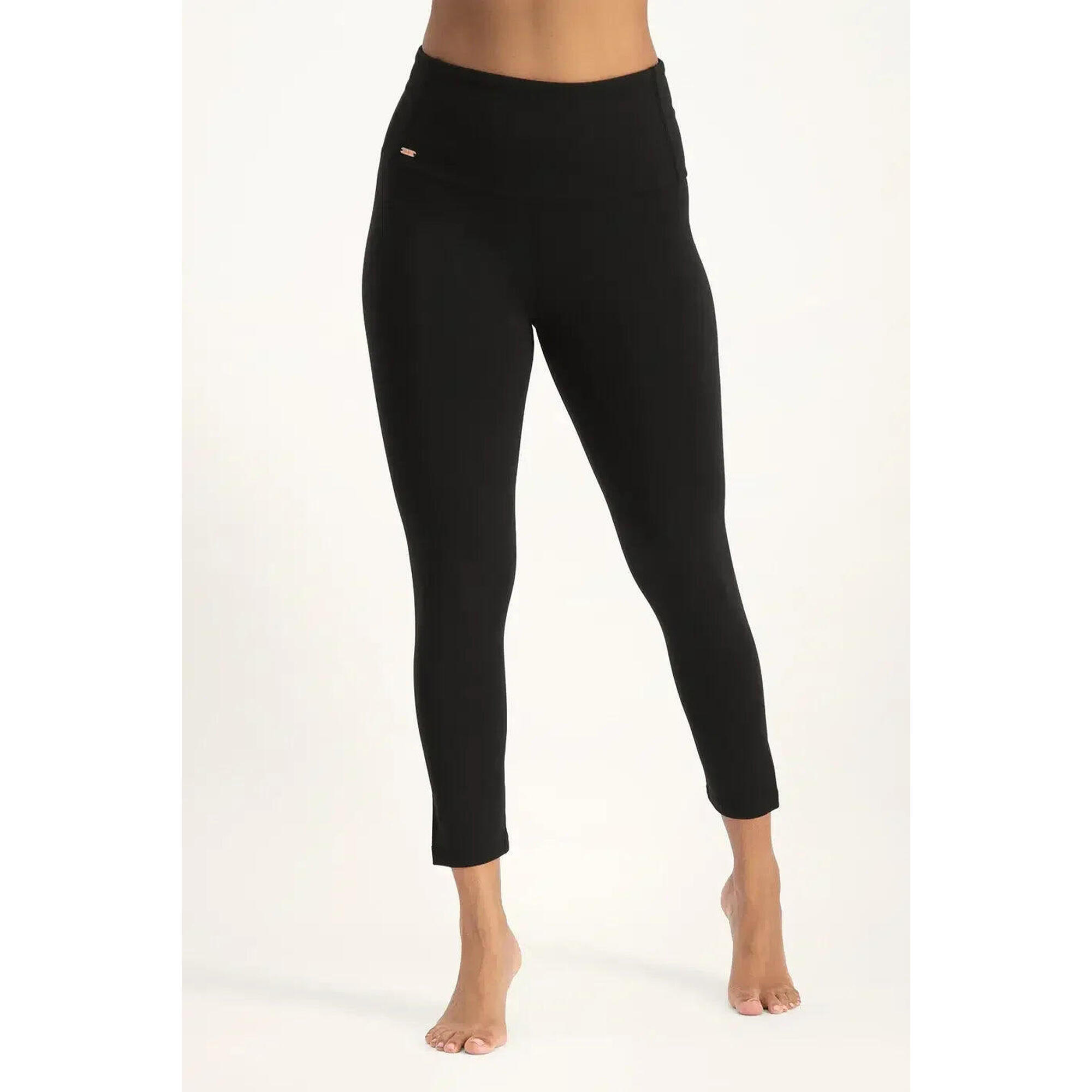 Urban Goddess - Surya 7/8 Dry Fit Yoga Et Pilates Legging - Noir Onyx - Legging 7/8 - Noir - Decathlon