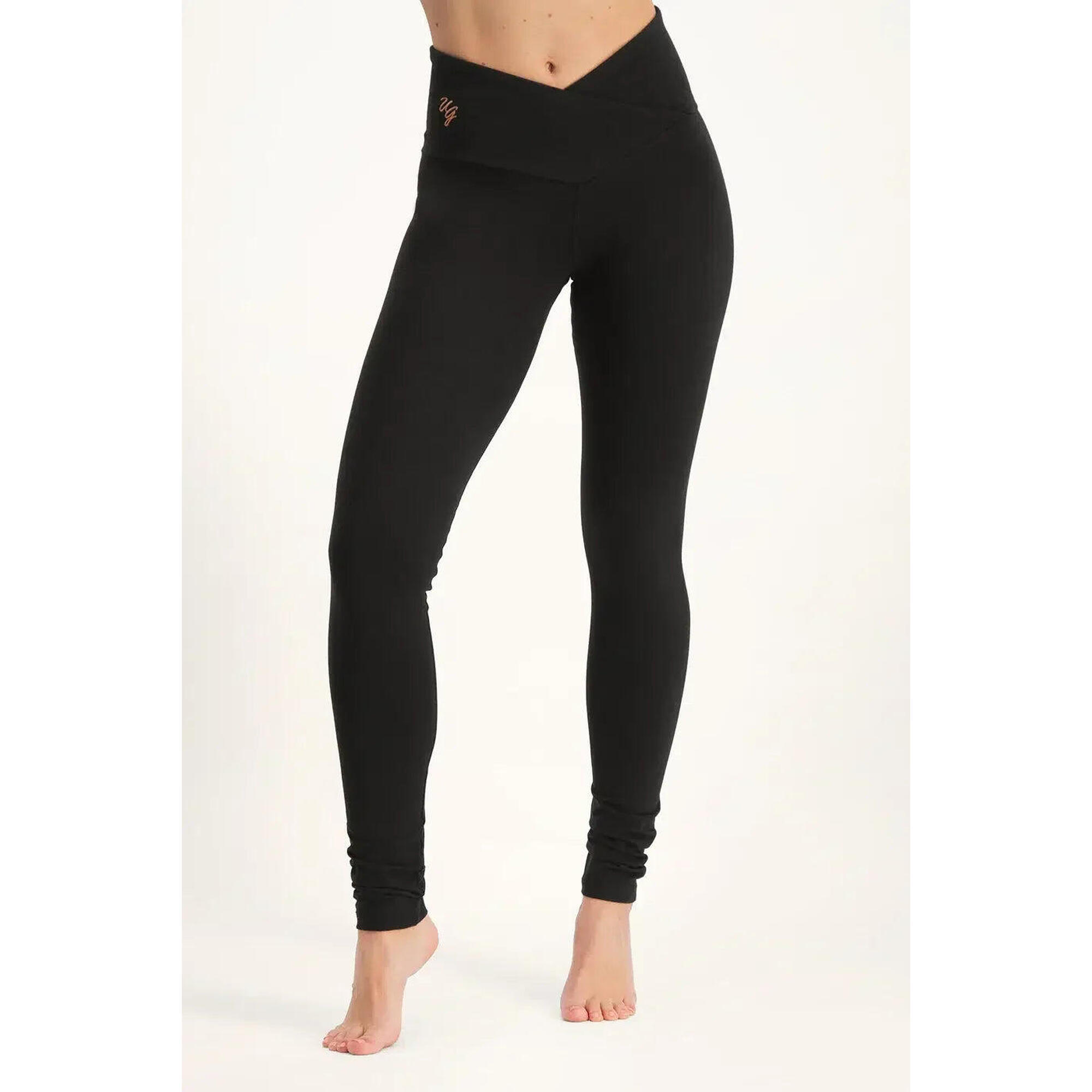 Urban Goddess - Sati Yoga Et Pilates Legging Enveloppe -noir Onyx - Legging - Noir - Decathlon