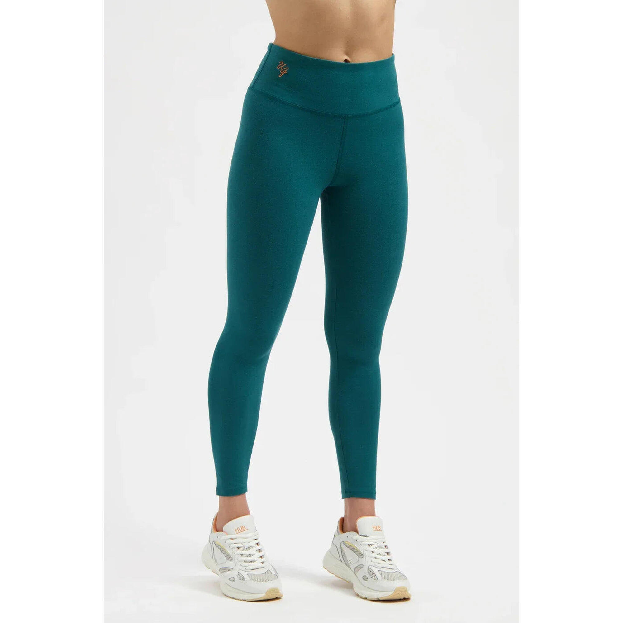 Urban Goddess - Yoga Et Pilates Legging Isara 7/8 - Vert Mer - Legging - Bleu - Decathlon