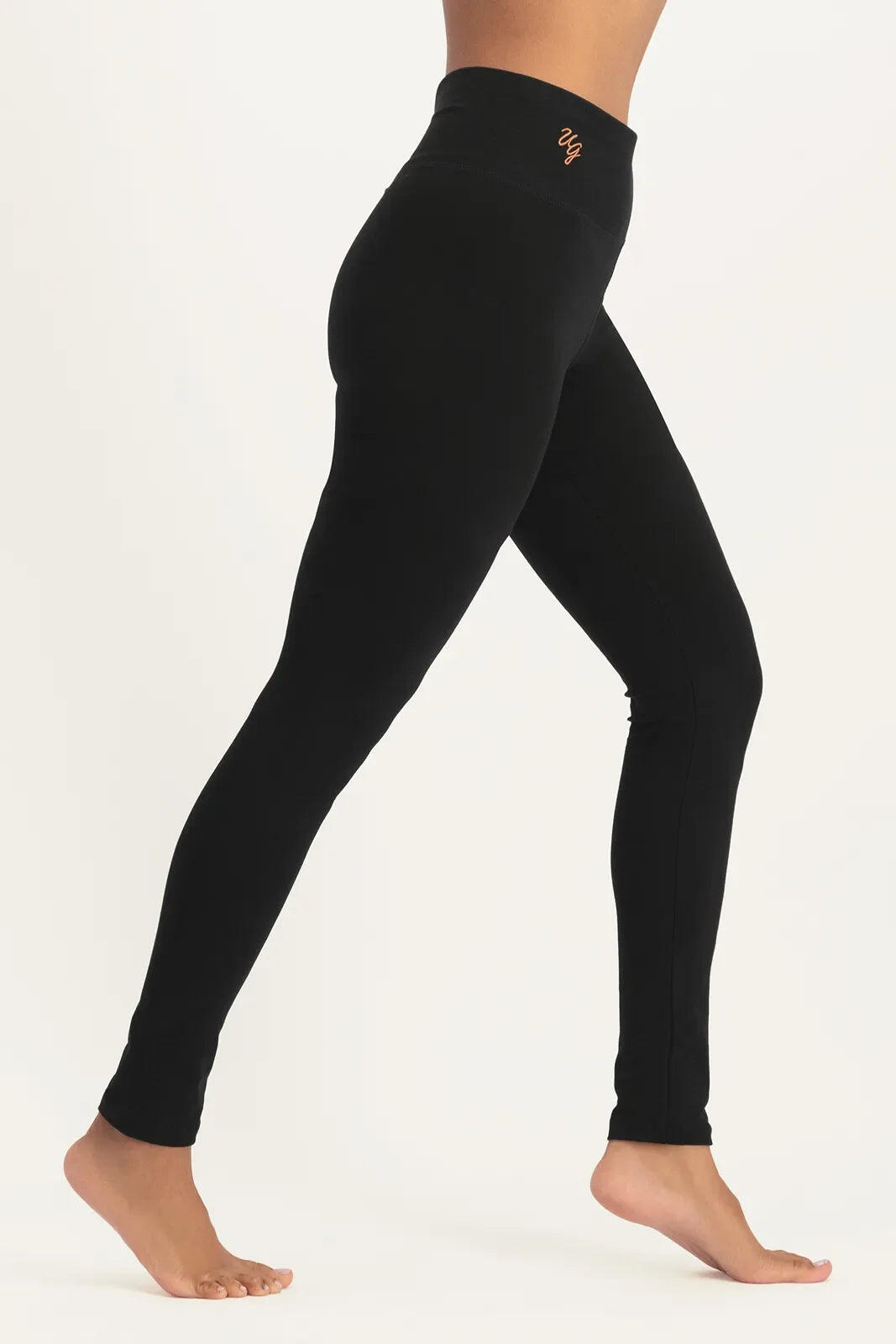 Legging de Yoga et Pilates Bhaktified-taille mi-haute en coton biologique-Noir 3/6