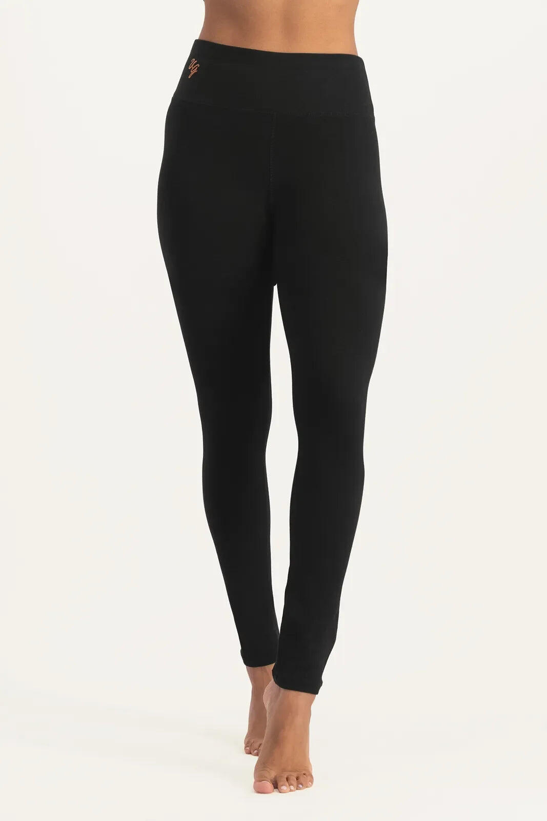 Legging de Yoga et Pilates Bhaktified-taille mi-haute en coton biologique-Noir 5/6