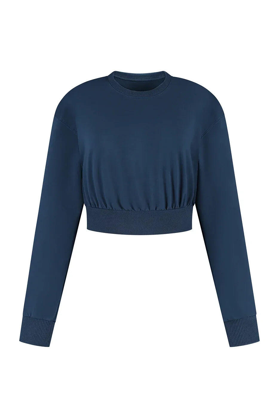 Haut de Yoga et Pilates Cropped Manches Longues Naya – Blue Foncé 5/5