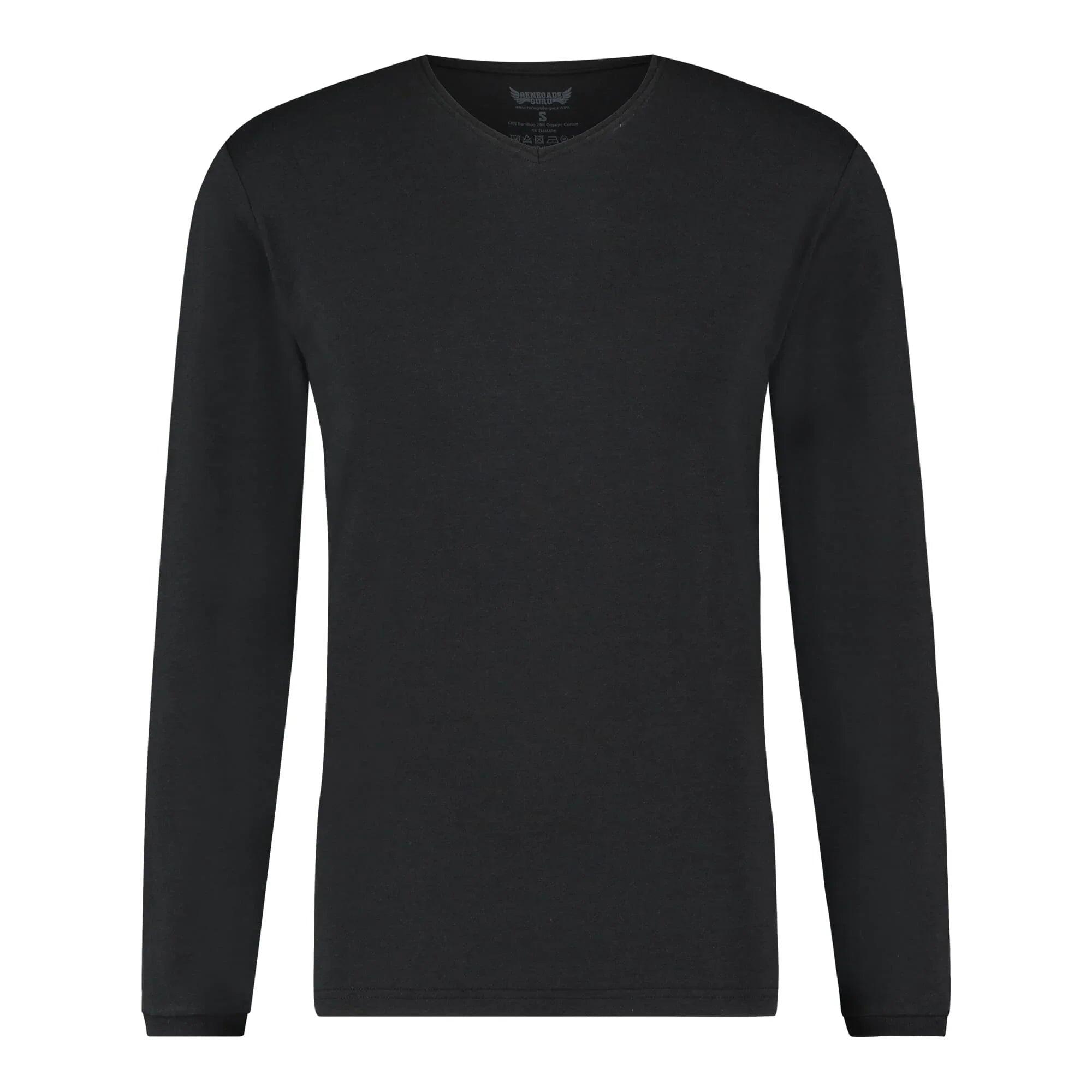 T-shirt Yoga et Pilates Rudra manches longues – Noir - Renegade Guru 2/3