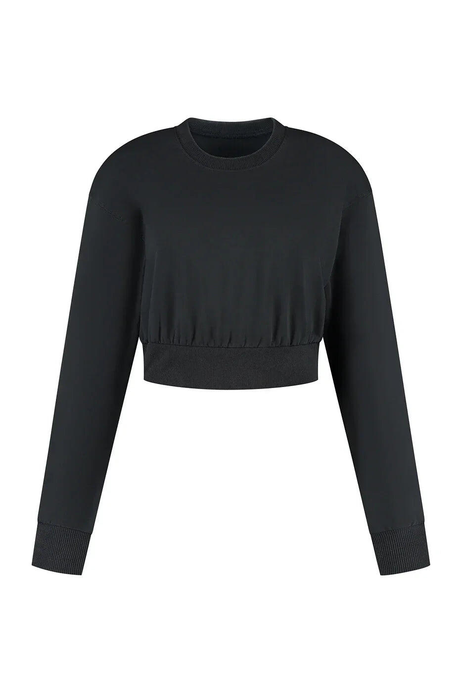 Haut de Yoga et Pilates Cropped Manches Longues Naya – Noir Onyx 5/5