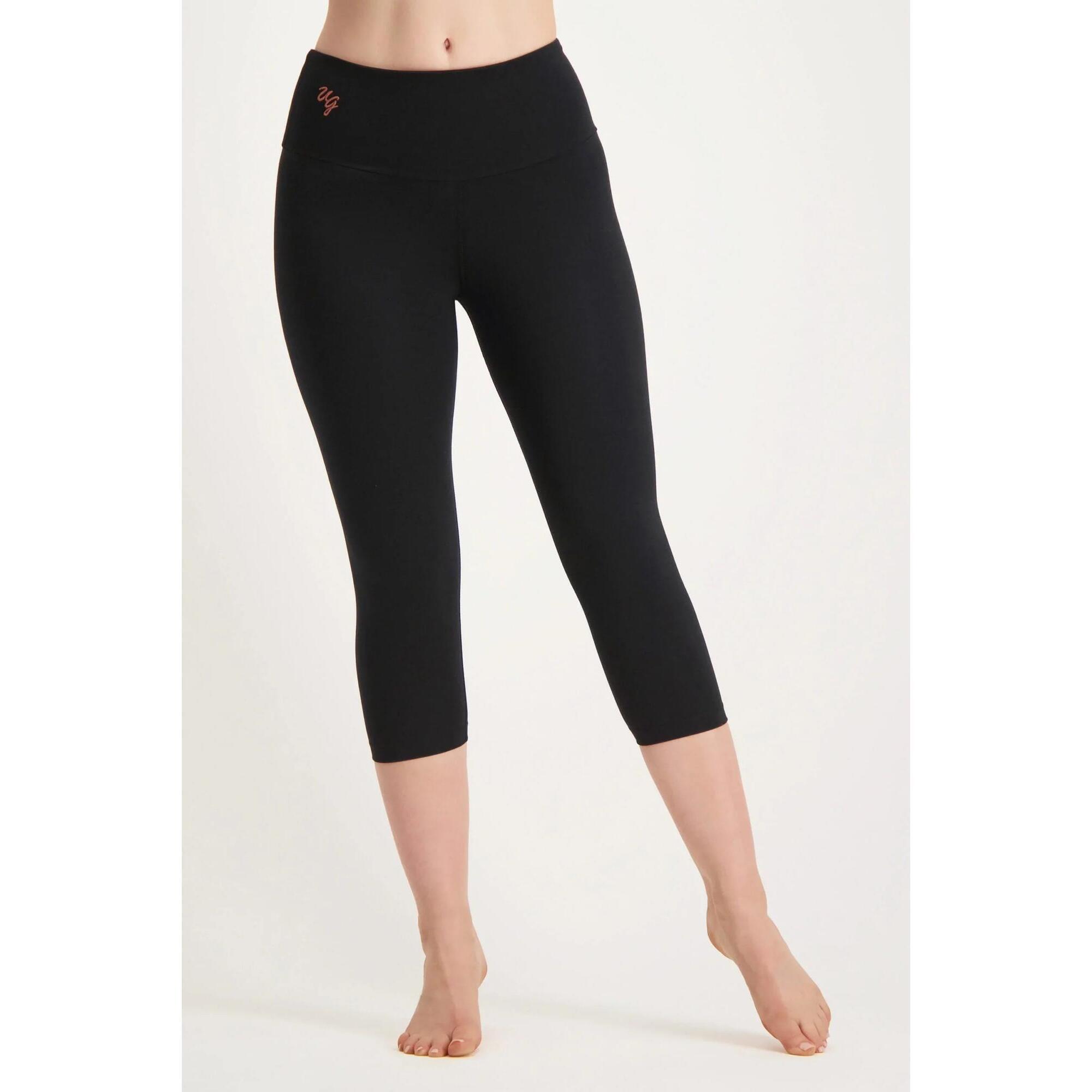 Urban Goddess - Legging De Yoga Et Pilates Satya - Legging Ample Taille Haute Dry Fit - Noir - Legging 7/8 - Noir - 38 S - Decathlon