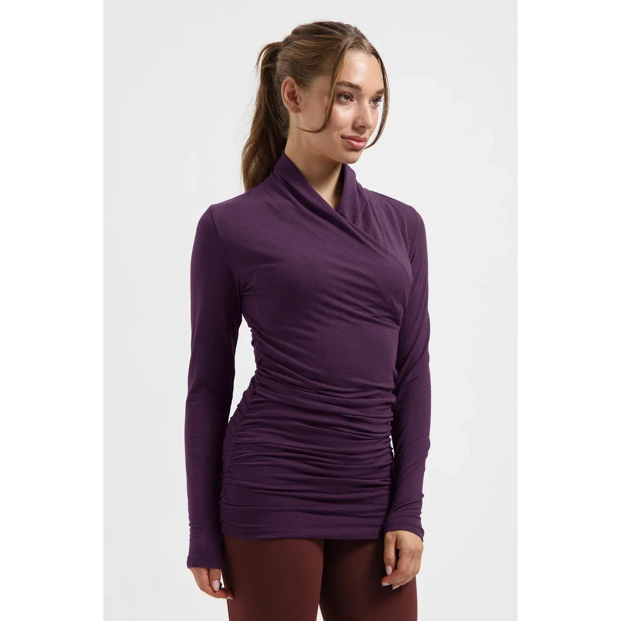 Urban Goddess - Tunique Good Karma - Élégant À Manches Longues Et Ceinture - Bloom - Chemise Manches Longues - Violet - Decathlon