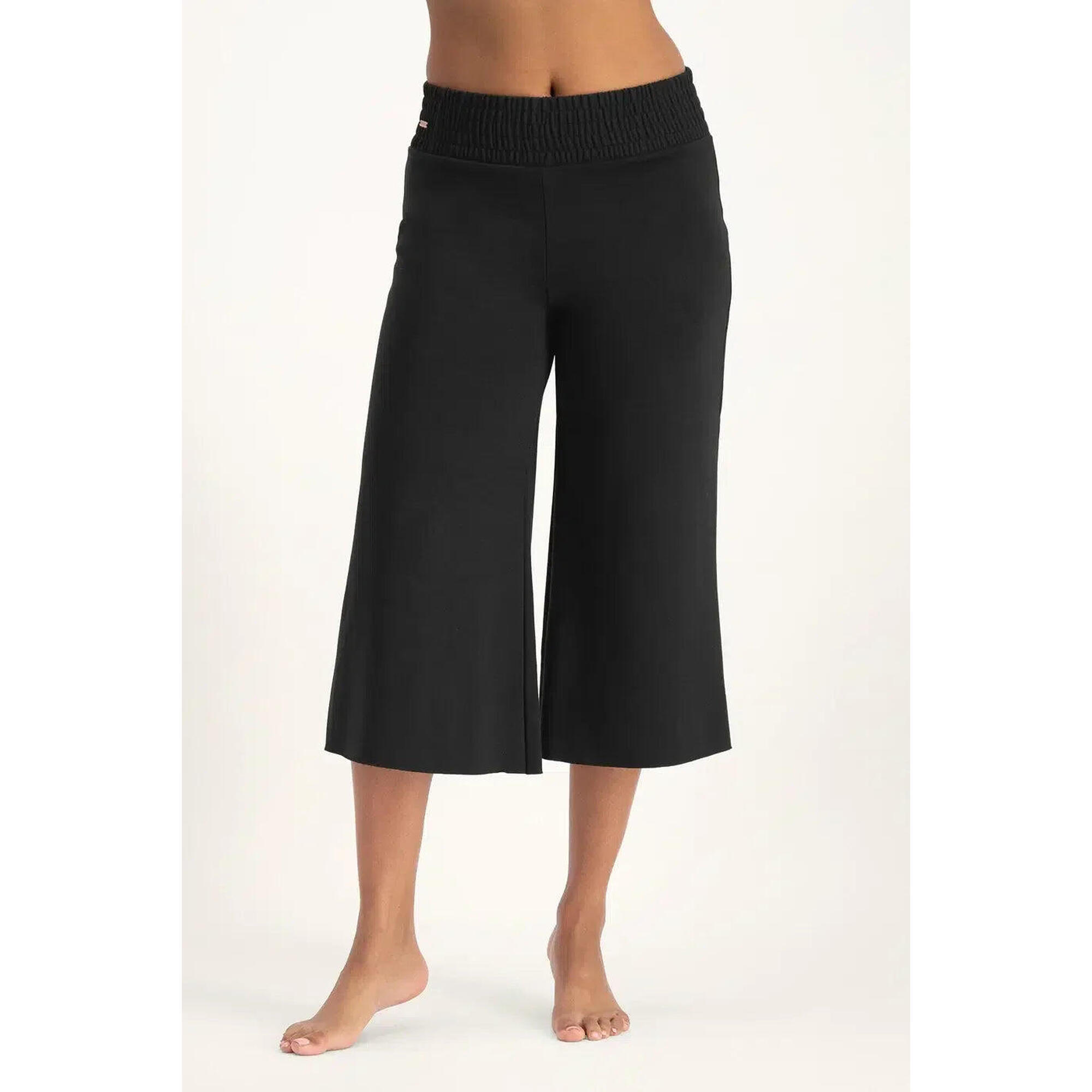 Urban Goddess - Pantalon De Yoga Et Pilates Large Et Confortable Capri Flow -  Noir Onyx - Short - Noir - 40 M - Decathlon