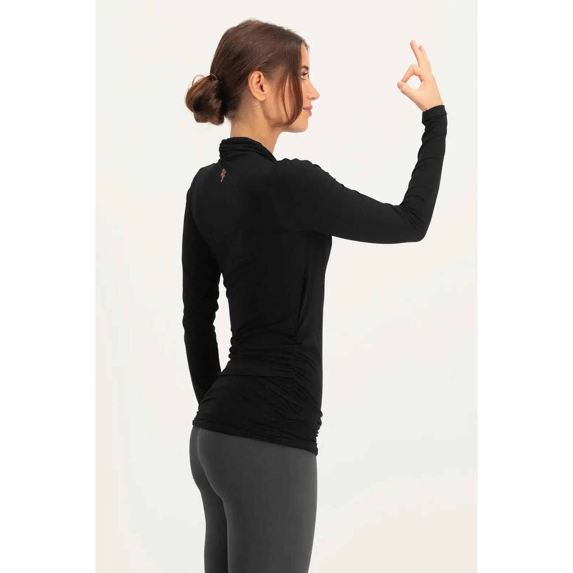 Urban Goddess - Tunique Good Karma - Élégant À Manches Longues Et Ceinture - Noir Onyx - Chemise Manches Longues - Noir - Decathlon