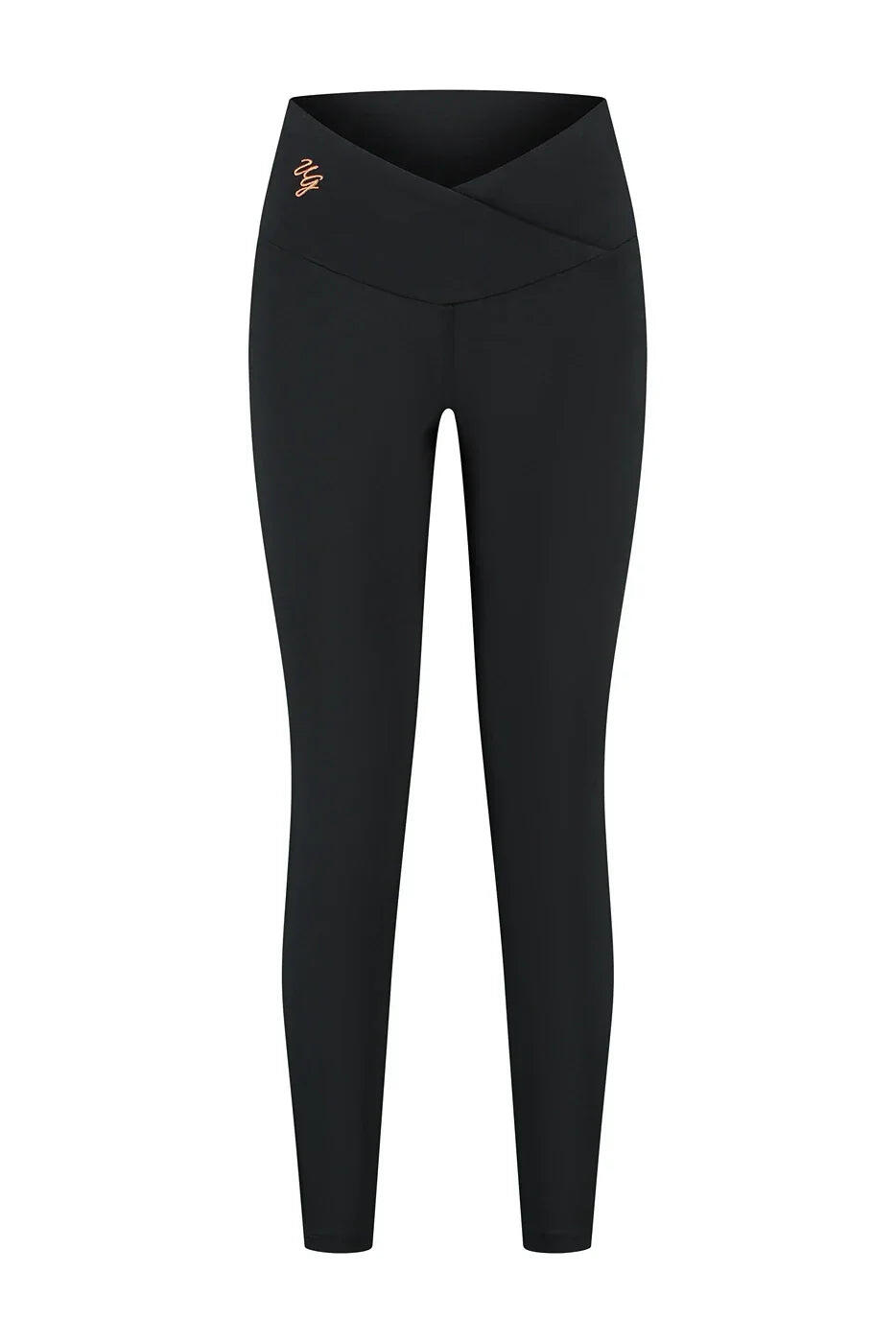 Legging de Yoga et Pilates Sport 7/8 Sati à Taille Croisée – Noir Onyx 4/5