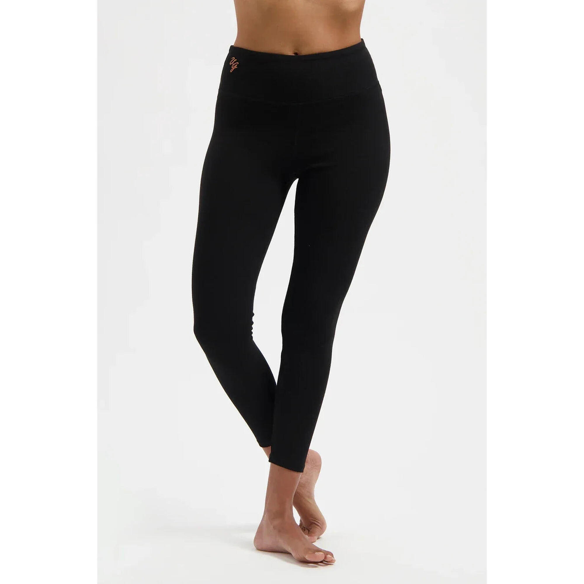 Urban Goddess - Yoga & Pilates Legging Isara 7/8  - Noir Onyx - Legging - Noir - Decathlon