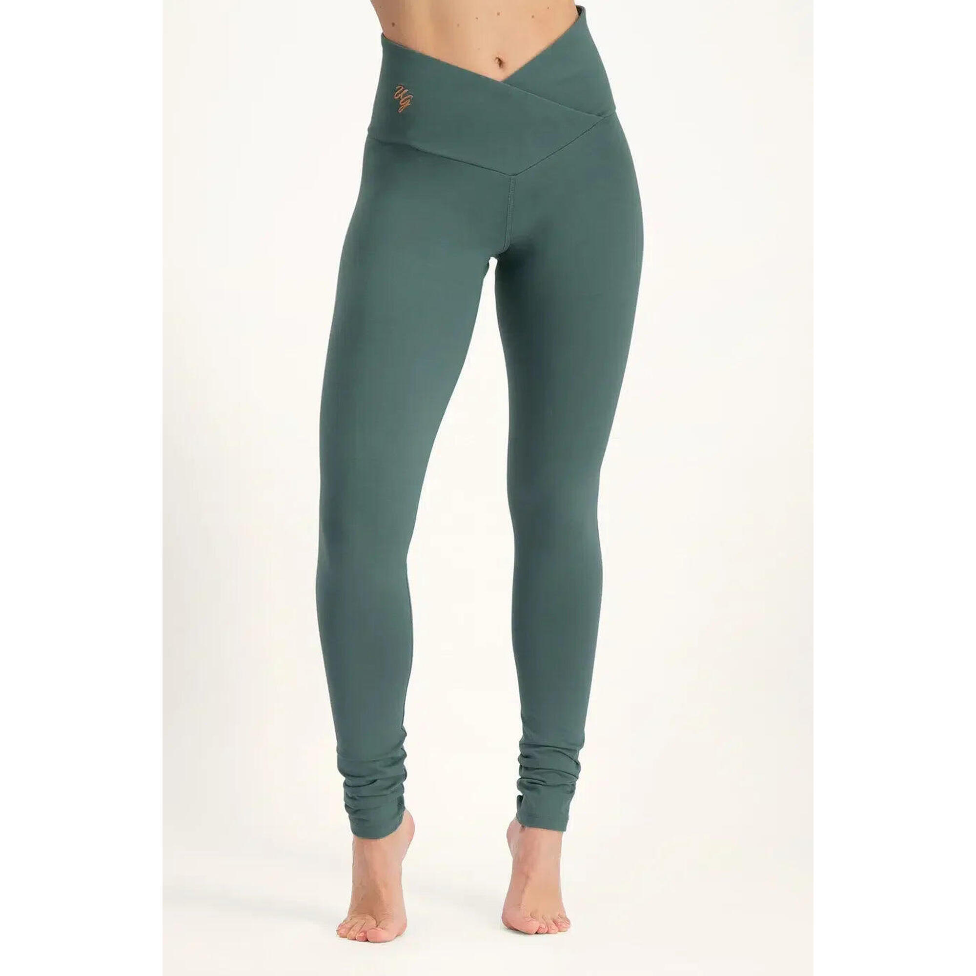 Urban Goddess - Sati Yoga Et Pilates Legging Enveloppe -vert Forêt - Legging - Vert - Decathlon