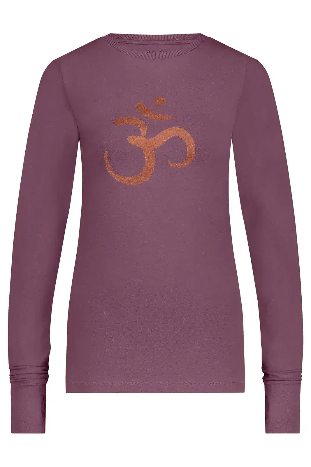 Karuna - T-shirt à manches longues doux et ample avec signe OM - Mauve 3/4
