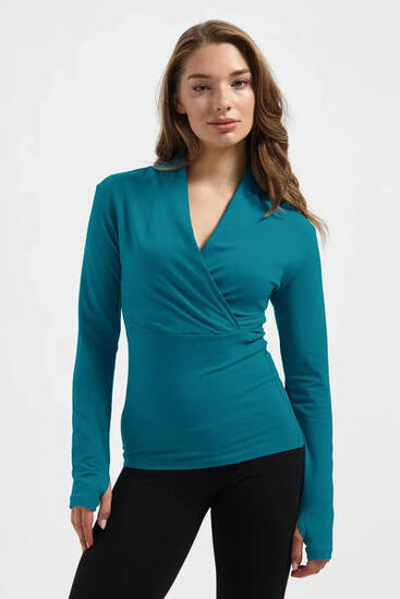 Ishtar Longsleeve Yoga en Pilates Top - Petrol