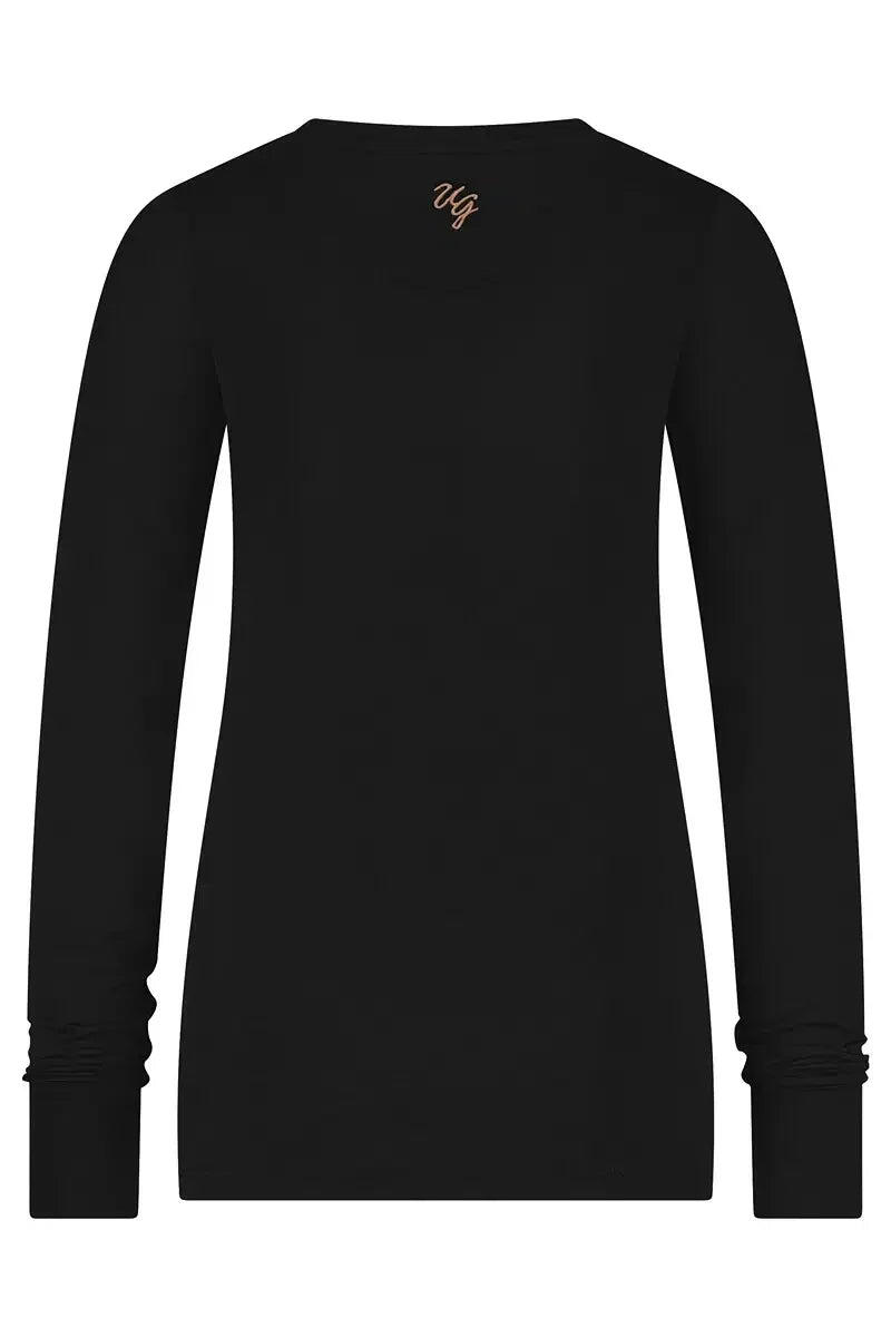 T-shirt à manches longues doux et ample Namaste - Noir Onyx 5/5
