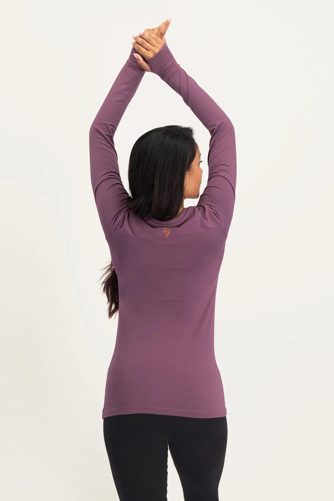 Karuna - T-shirt à manches longues doux et ample avec signe OM - Mauve 2/4