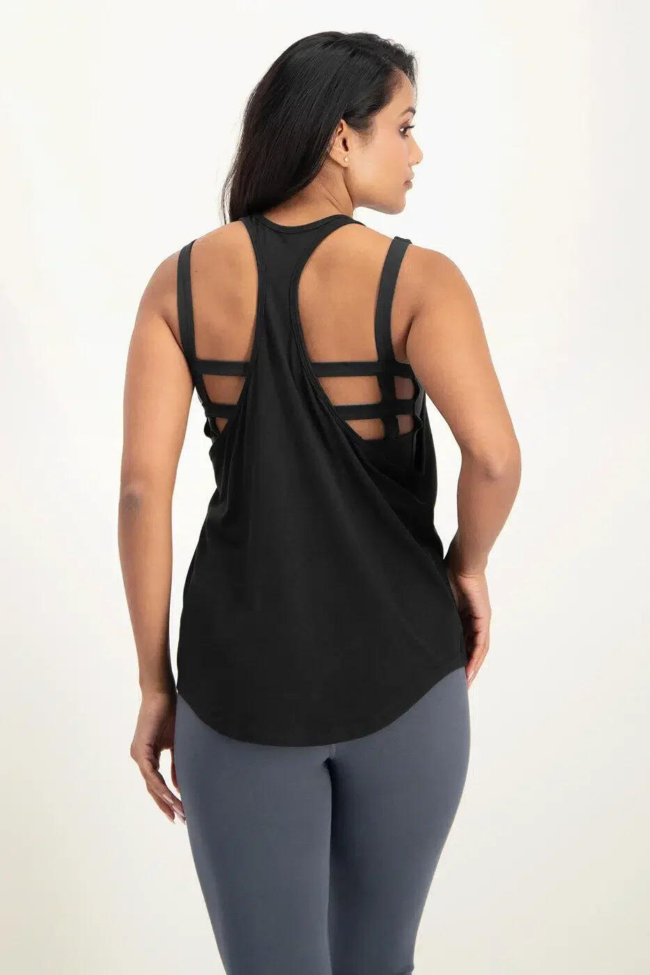 Débardeur ample de Yoga et Pilates – Noir 3/5