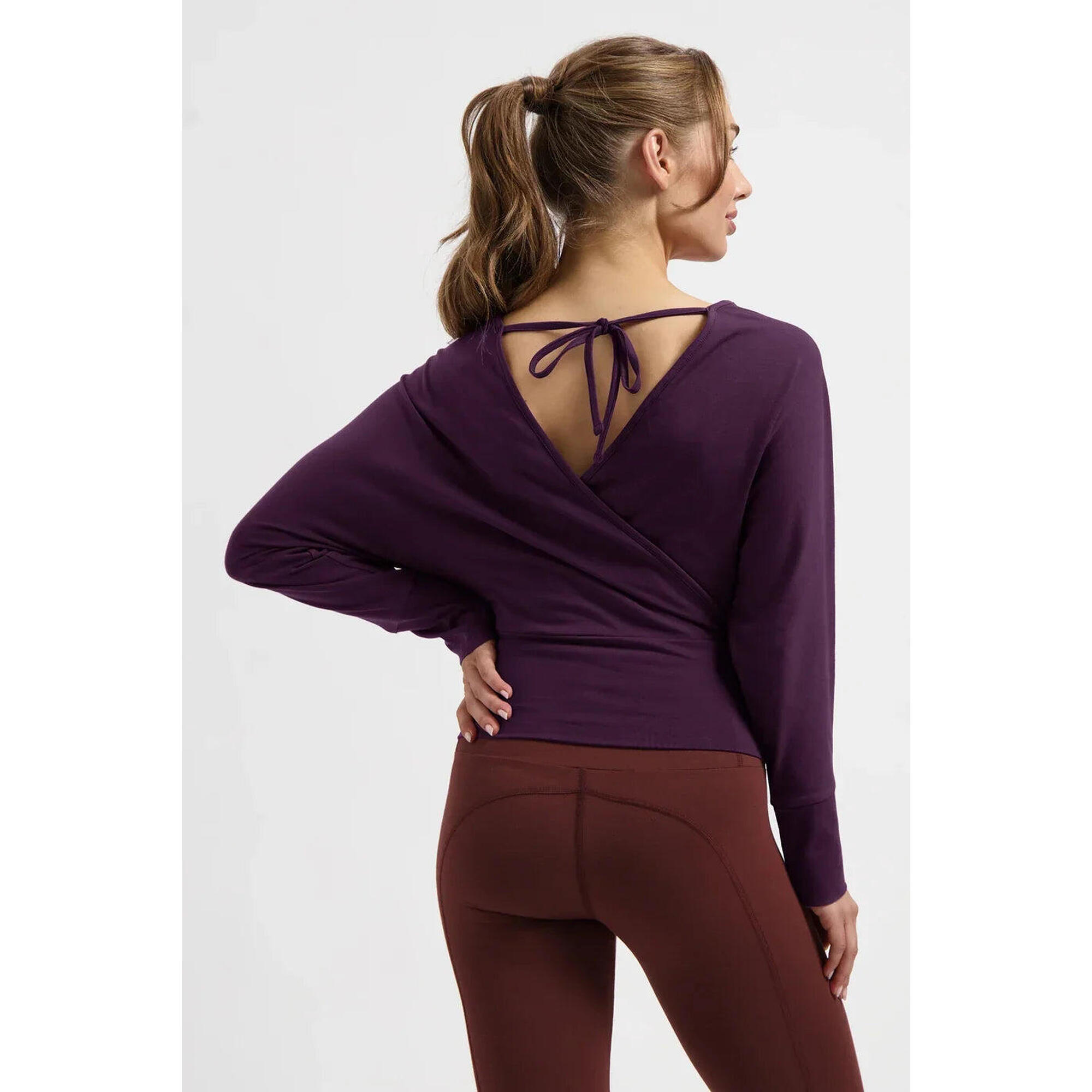 Urban Goddess - Haut De Yoga Et Pilates Ala À Manches Longues – Bloom - Chemise Manches Longues - Violet - Decathlon