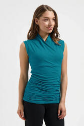 Good Karma - Top de yoga multifonctionnel en coton biologique - Pétrole