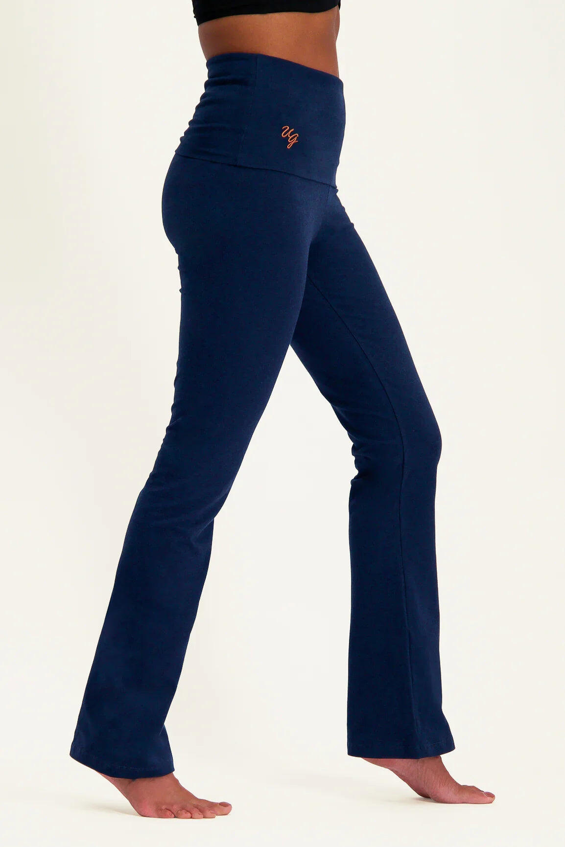 Pranafied - Legging de Yoga et Pilates avec bande rabattable -Blue Minuit 3/5
