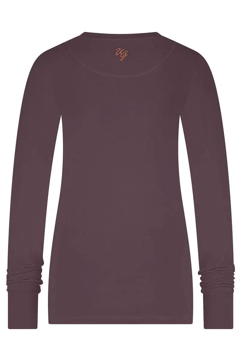 T-shirt à manches longues doux et ample Namaste - violet 5/5