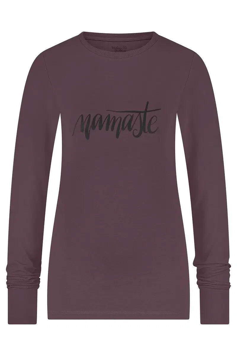 T-shirt à manches longues doux et ample Namaste - violet 4/5