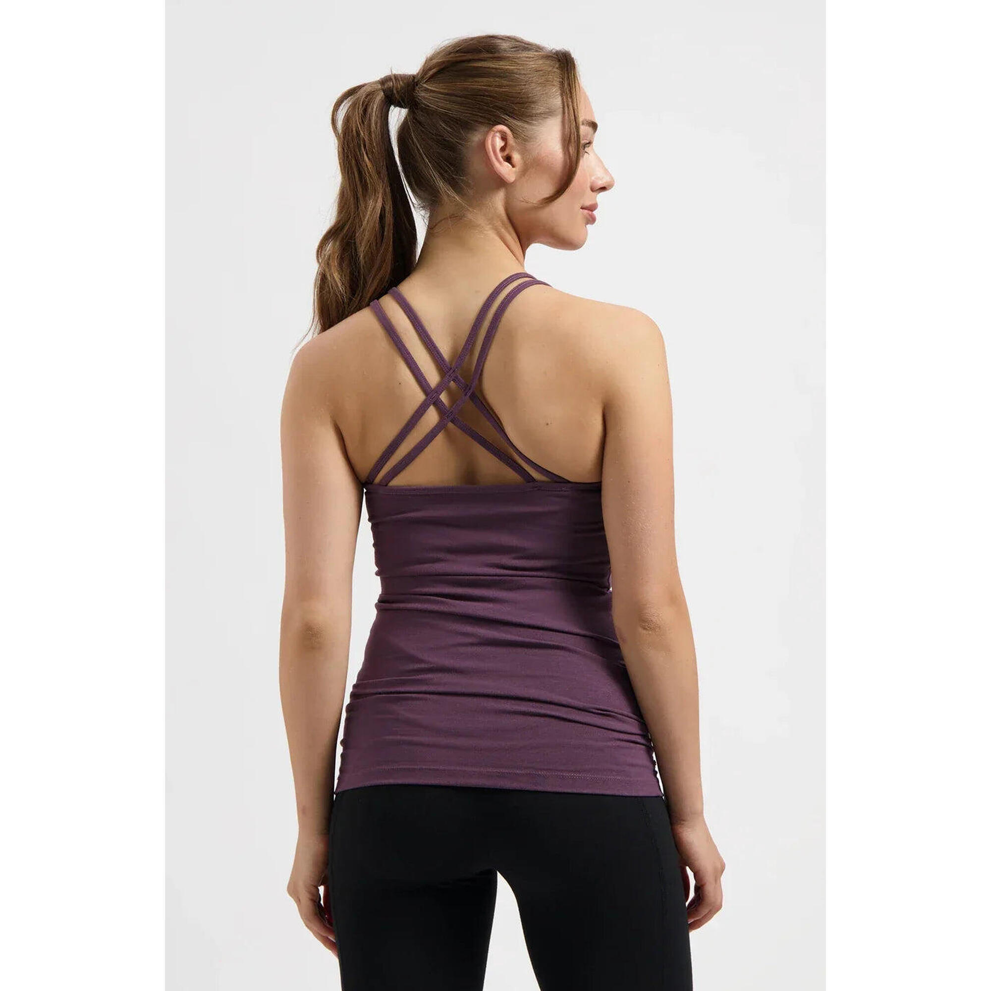 Urban Goddess - Top De Yoga Et Pilates En Bambou Lyrais - Baie - Débardeur - Violet - Decathlon