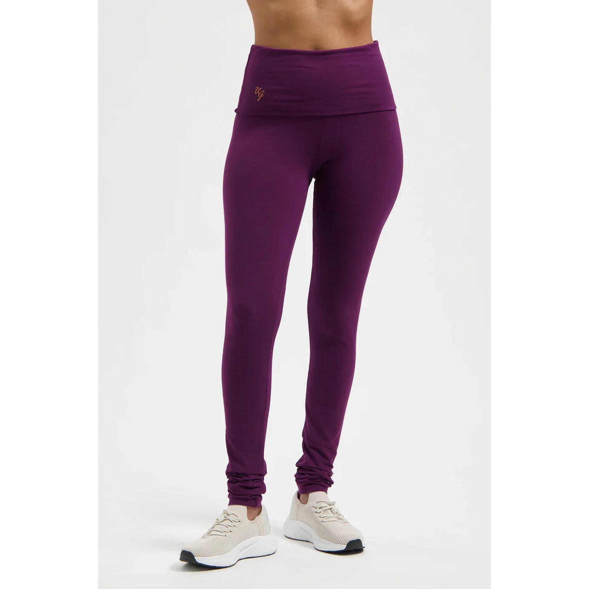 Urban Goddess - Shaktified - Legging De Yoga Confortable Avec Bordure En Revers - Bloom - Legging - Violet - Decathlon