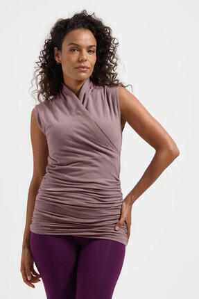 Good Karma - Top de yoga multifonctionnel en coton biologique - Rose Brun