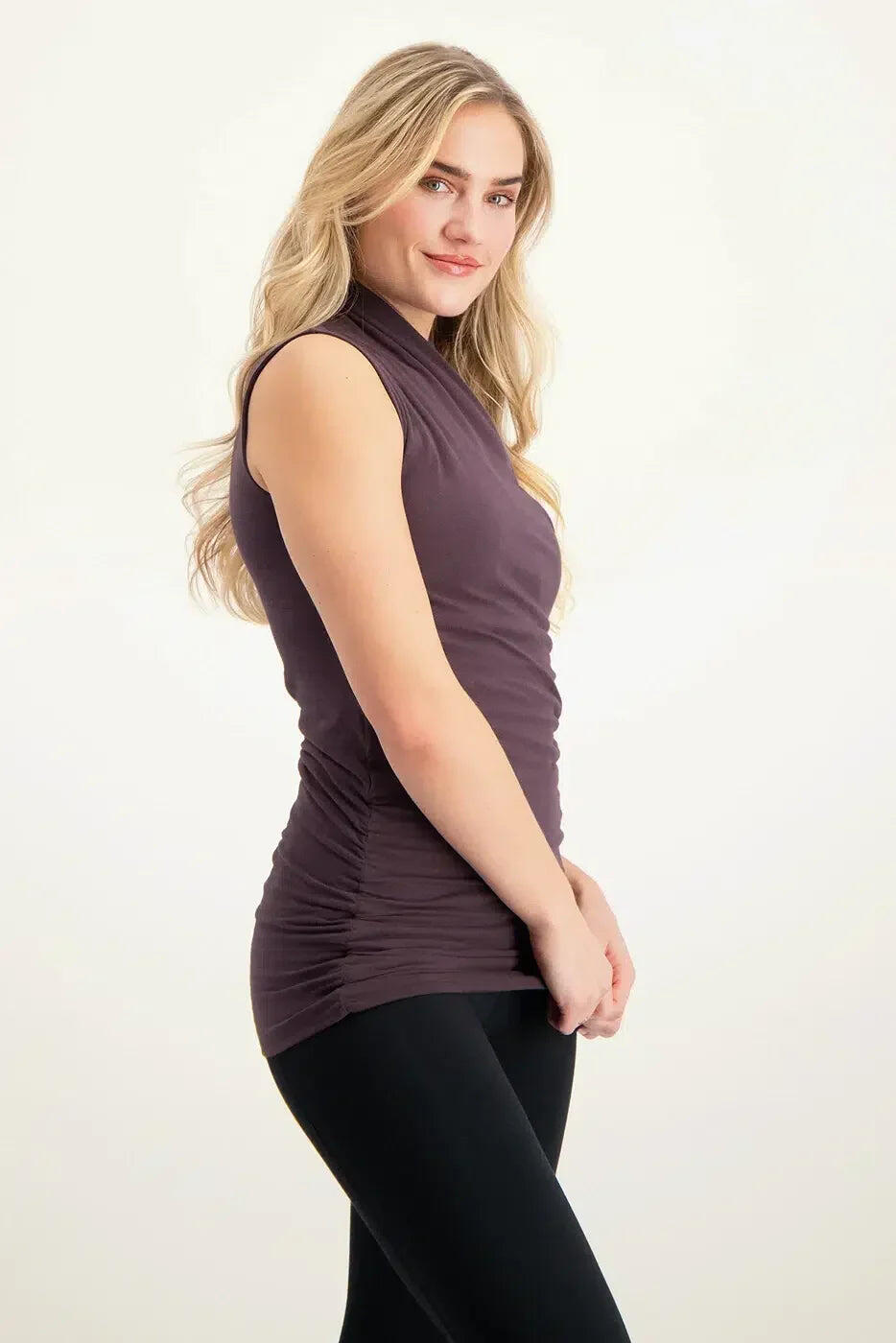 Good Karma - Top de Yoga et Pilates en coton biologique - Violet 2/5