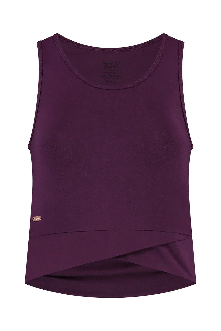 Crop Top de Yoga et Pilates Sati à Nœud – Aubergine 5/5