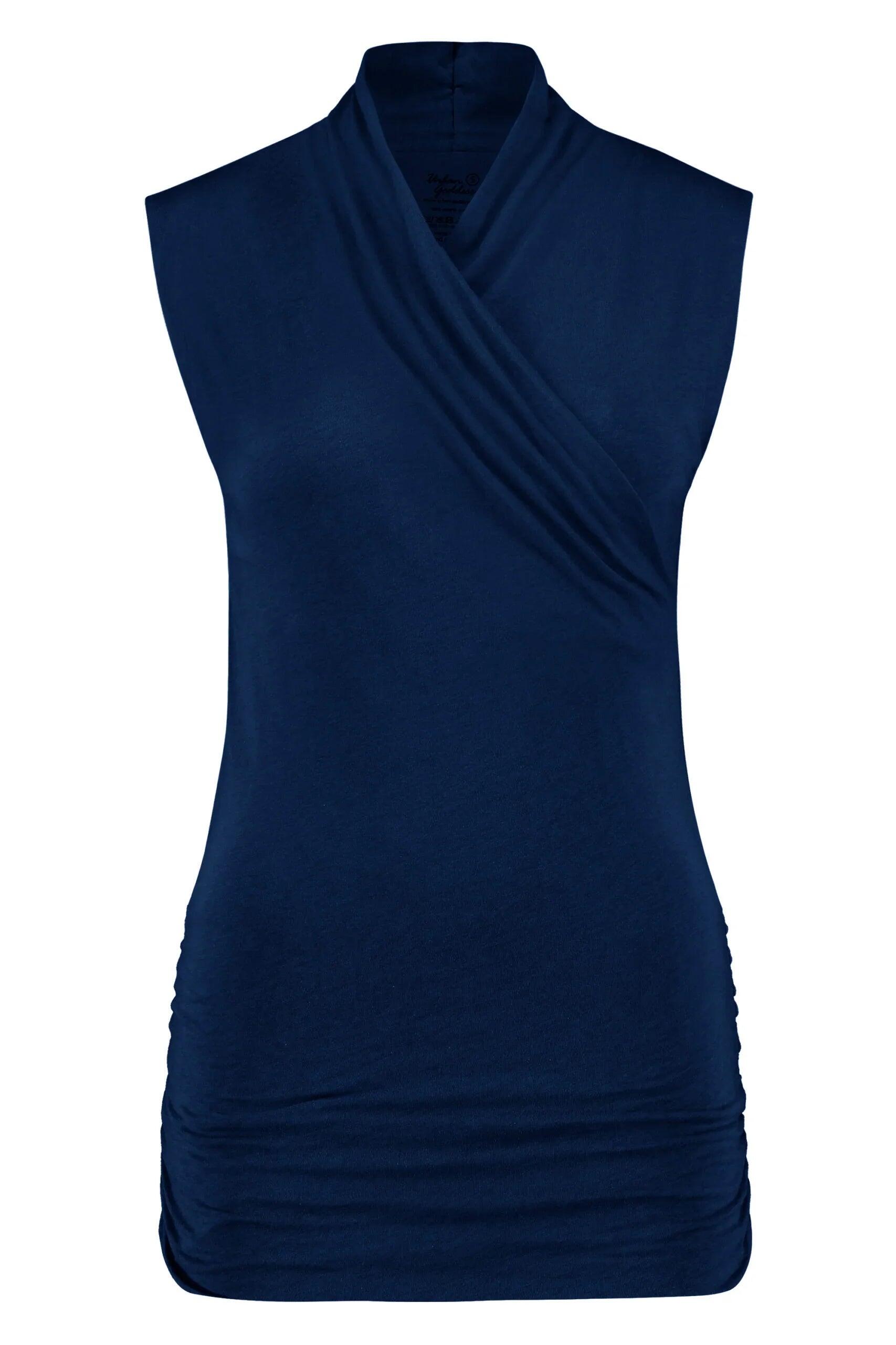 Good Karma - Top de Yoga/Pilates multifonctionnel en coton biologique-Blue Foncé 5/5