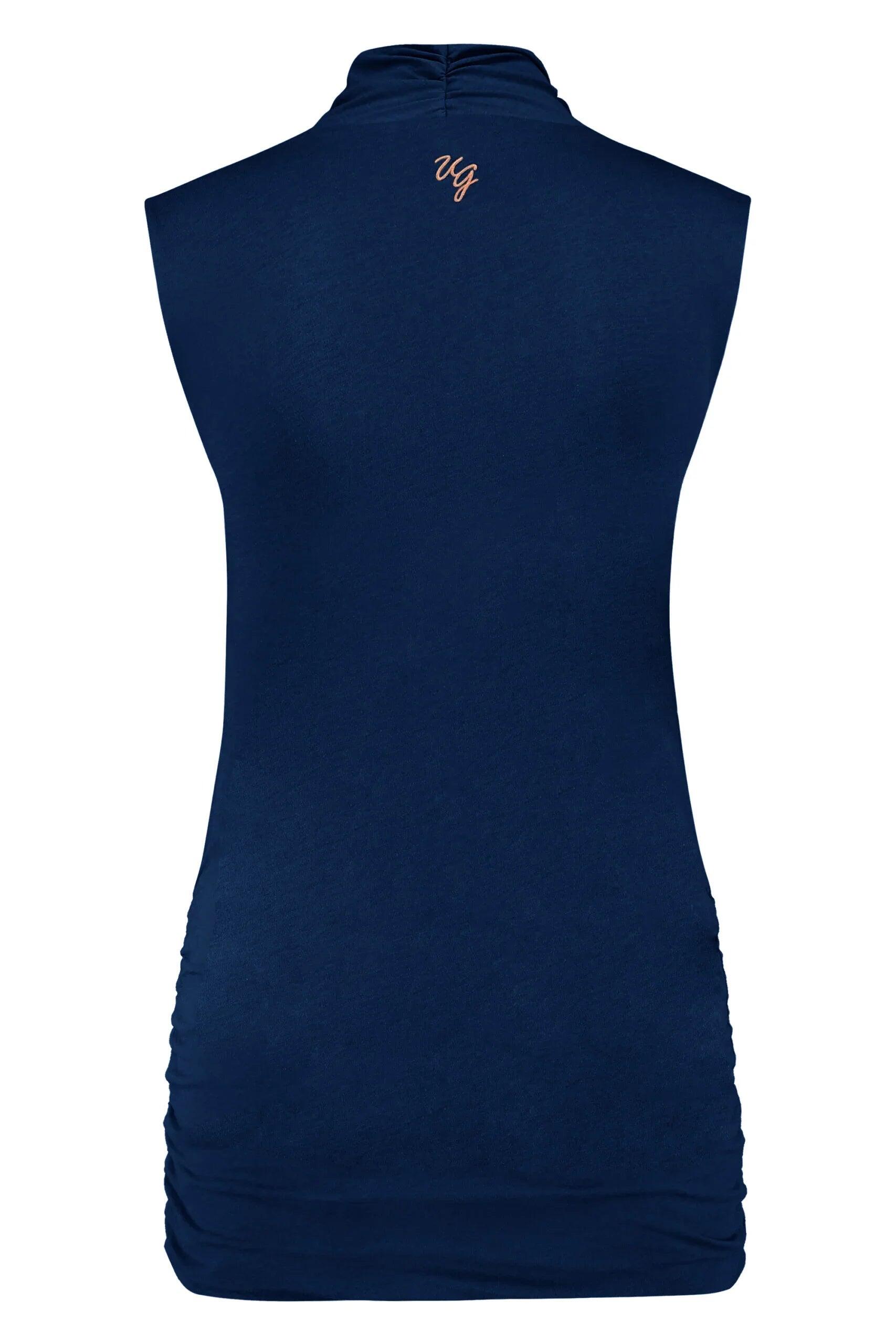 Good Karma - Top de Yoga/Pilates multifonctionnel en coton biologique-Blue Foncé 4/5
