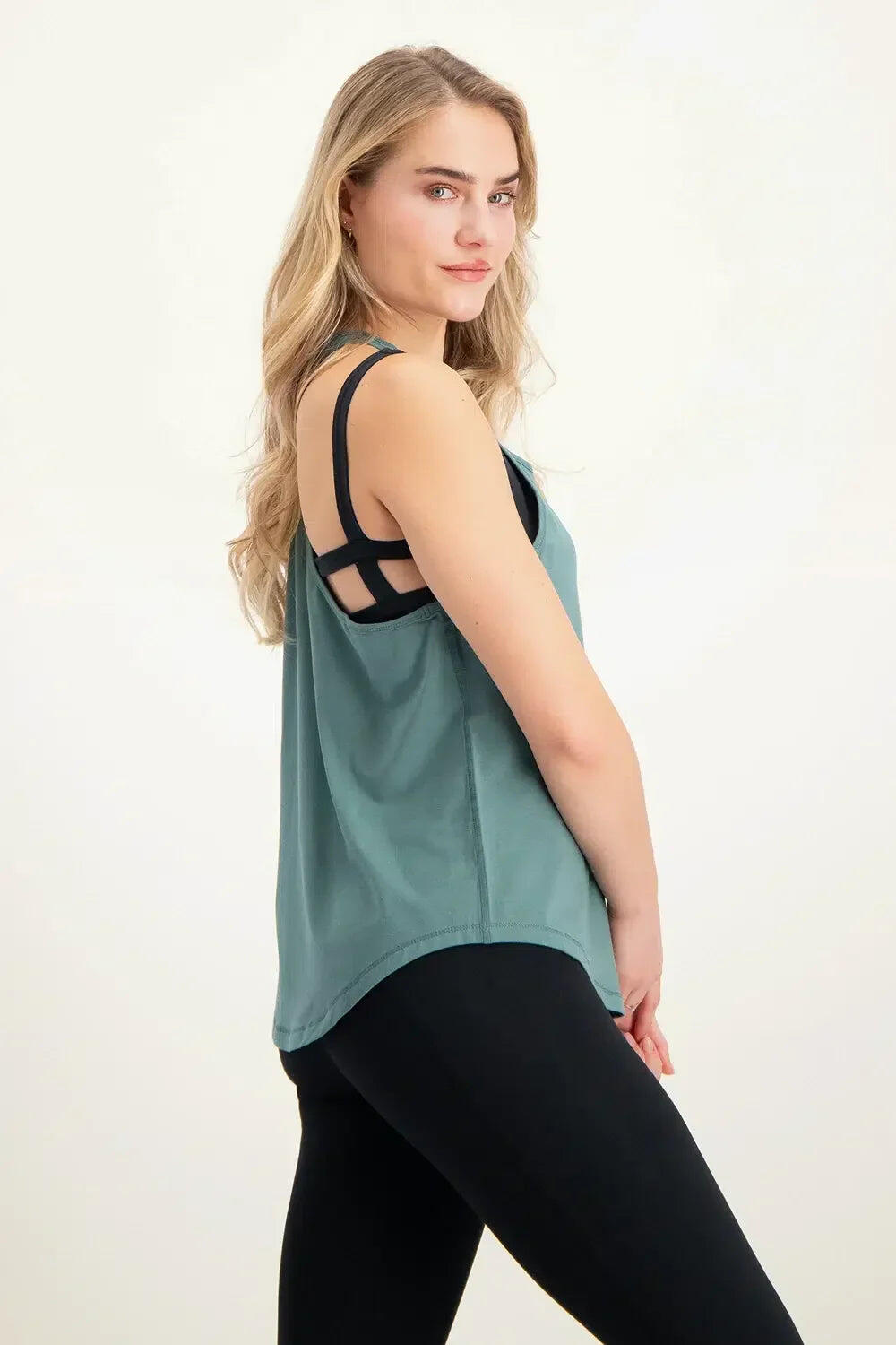 Débardeur ample de Yoga et Pilates – Vert 2/5