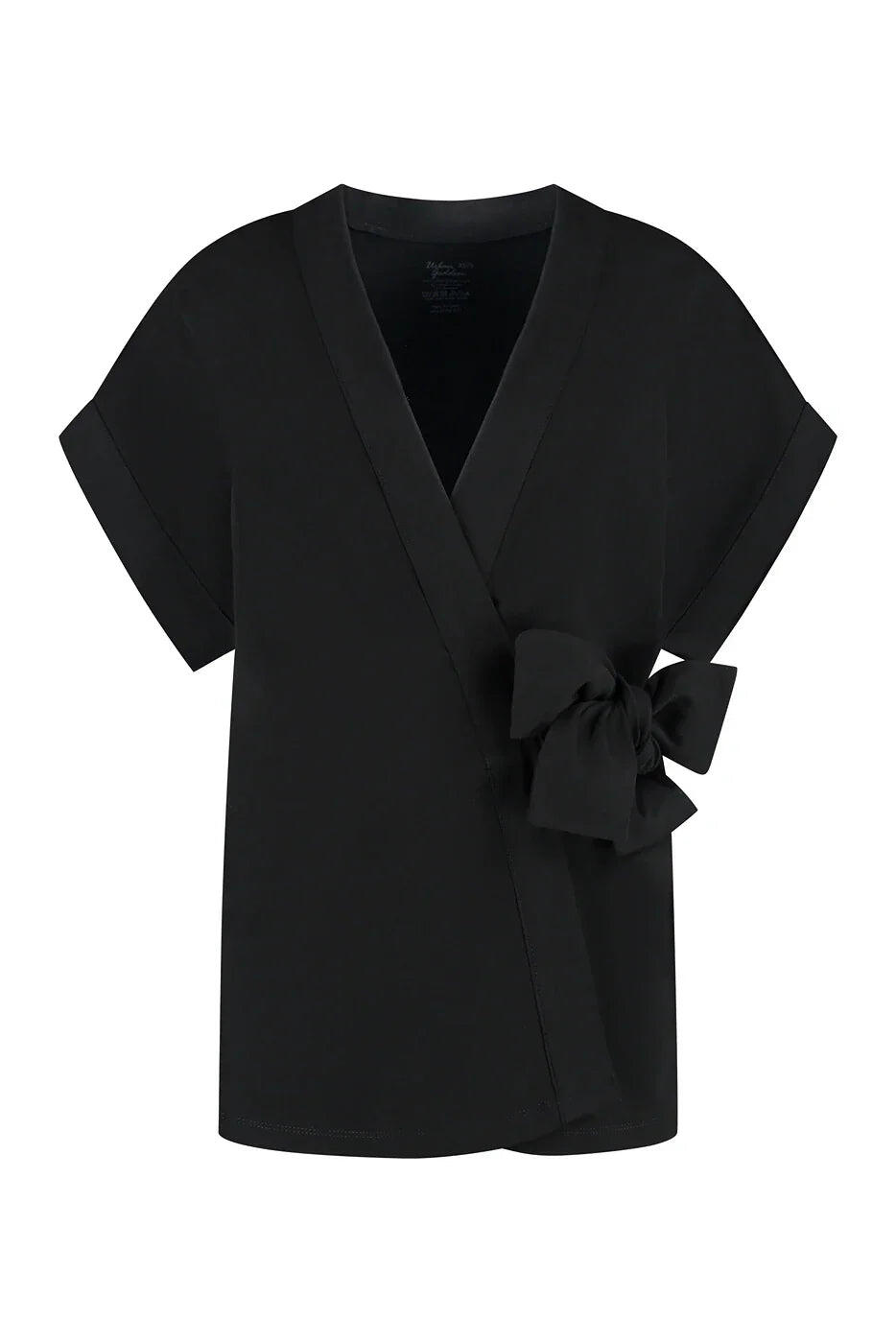 Top Kimono de Yoga et Pilates et Pilates Yumea – Noir Onyx 5/5