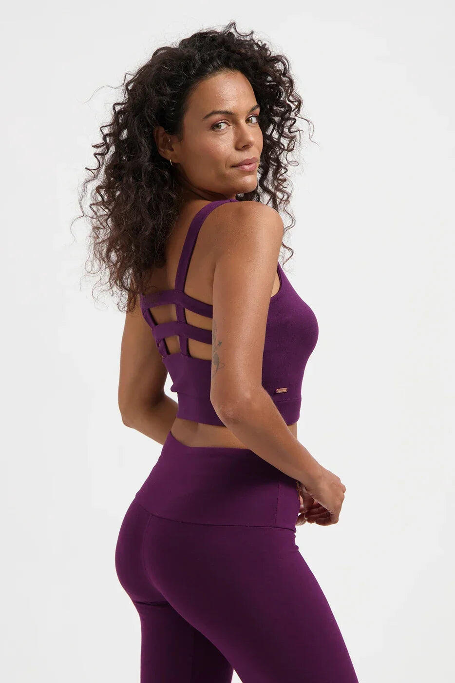 Soutien-Gorge de Sport de Yoga et Pilates Mandala – Aubergine 3/5