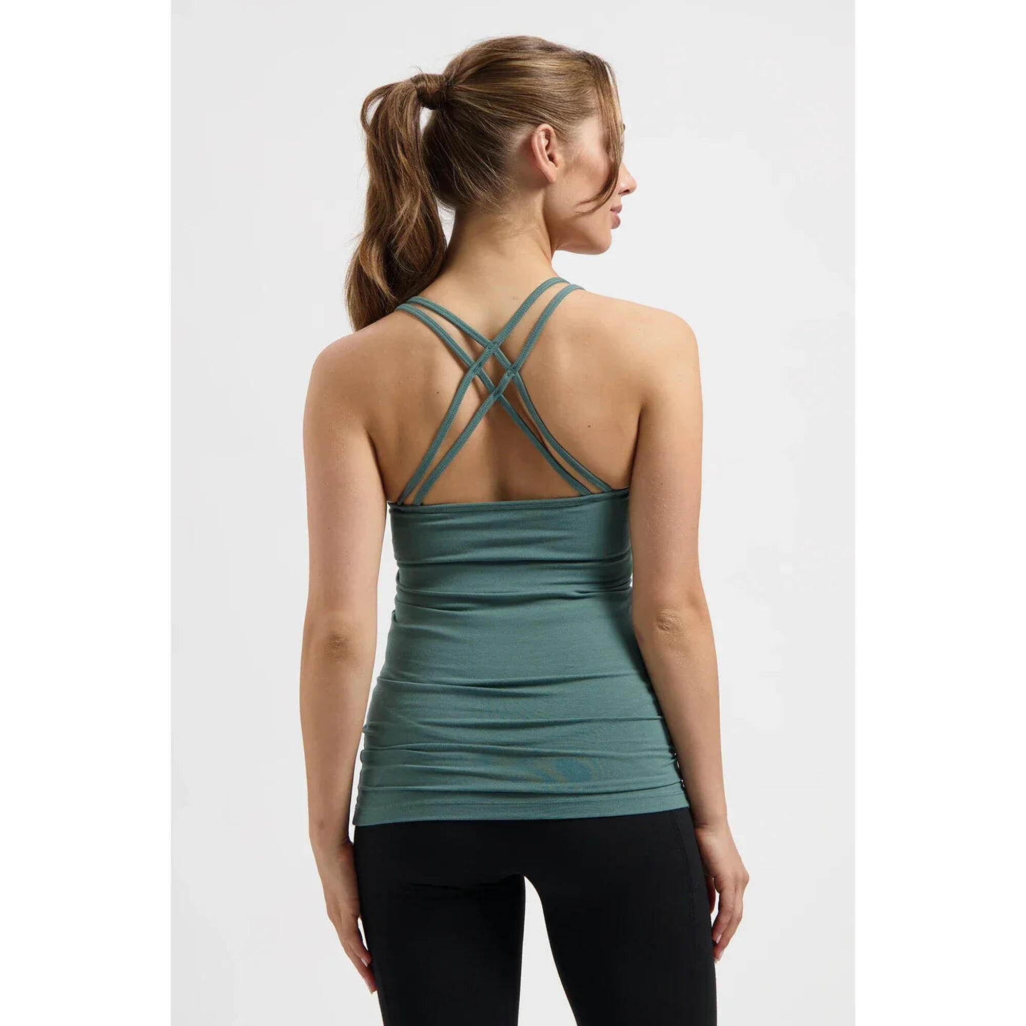 Urban Goddess - Top De Yoga Et Pilates En Bambou Lyrais - Ver Forêt - Débardeur - Vert - Decathlon