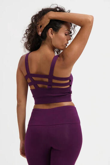 Soutien-Gorge de Sport de Yoga et Pilates Mandala – Aubergine