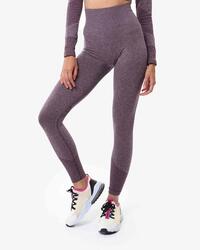 Leggings de fitness synthétiques couleur vin pour femme