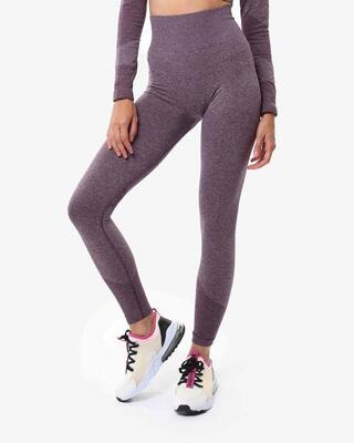 Weinrote Fitness-Leggings aus Synthetik für Damen